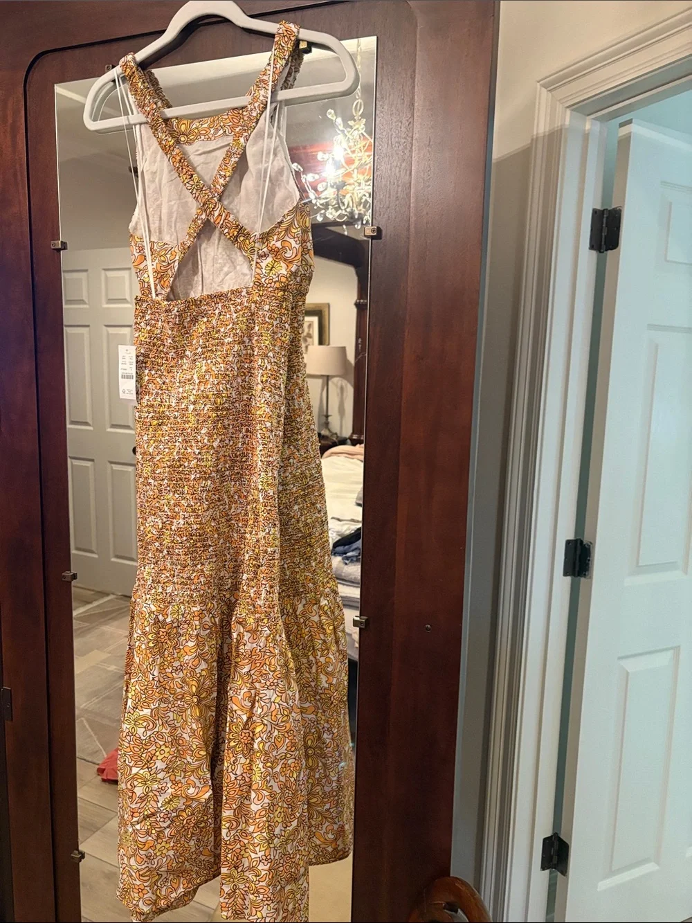 J. Crew Yellow and White Floral Maxi Dress